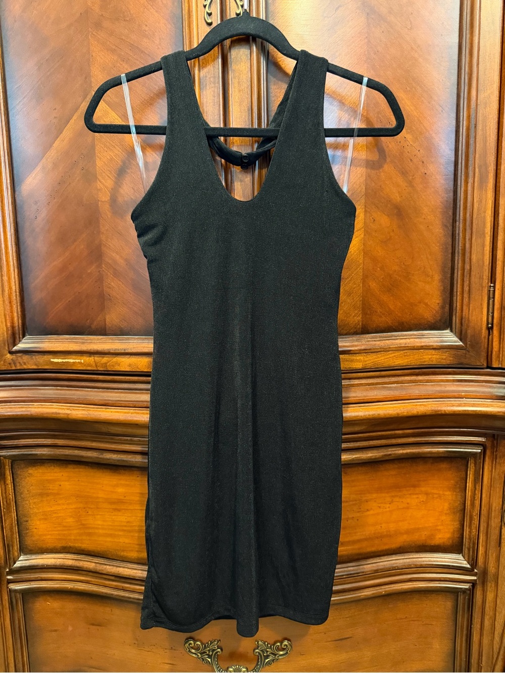 La Hearts Black Halter Mini Dress size small